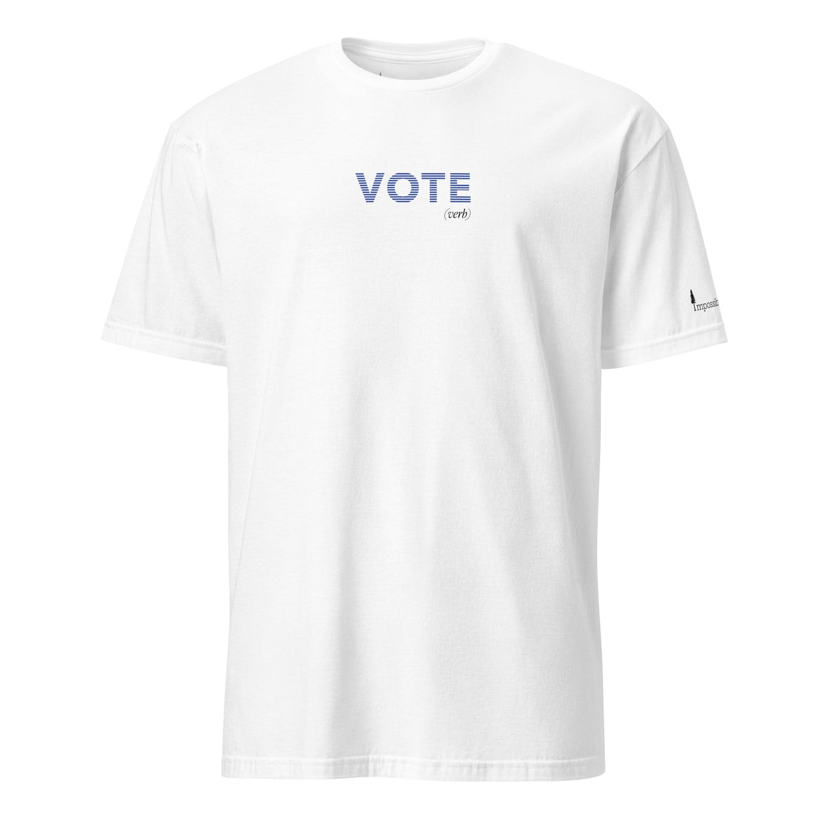 This is an image of a T-shirt that says Vote on it with Vote being a verb